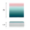 Coasters Set of 6 Ceramic Stone Coasters Drink Coasters - Striped Gradient Green Pink Absorbent Non Slip Decorative Coasters for Dining Table Bar Kitchen Table view 4