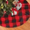 Elevate Your Holiday Decor with A Black and Red Buffalo Plaid Christmas Tree Skirt: Adding Warmth and Elegance to The Festive Atmosphere 30" view 2