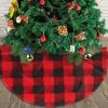 Elevate Your Holiday Decor with A Black and Red Buffalo Plaid Christmas Tree Skirt: Adding Warmth and Elegance to The Festive Atmosphere 30" view 3