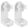 Homoyoyo 2pcs Wall Mounted Electric Toothbrush Holder Punch Design for Easy Installation Storage Racks for Family Bathroom Organization Keeps Toothbrushes Dry and Clean view 1