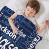 Yofair Ships Next Day, Personalized Blankets for Kids Custom Name Blanket for Boy Flannel Throw Blanket Customized Son Gifts for Teen Boys view 3