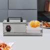 BANLICALI Potato Spiral Cutter, 3 in 1 Electric Potato Twister Curly Fries Potato Cutter with Handle, Stainless Steel Potato Spiral Slicer for Homes Restaurants Silver 40W 110V view 3