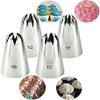 Cake Piping Tips Piping Tips 4 Pcs Stainless Steel Cake Piping Nozzles Pastry Tips 1b 1c 1e 1g Nozzles Set Large Icing Cake Piping Nozzles Portable view 2