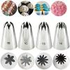 Cake Piping Tips Piping Tips 4 Pcs Stainless Steel Cake Piping Nozzles Pastry Tips 1b 1c 1e 1g Nozzles Set Large Icing Cake Piping Nozzles Portable view 3