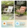 NRNQMTFZ Upholstered Glider Chair with High Backrest,Nursery Rocking Chair Indoor for Living Roomr,Modern Rocking Accent Chairs Comfy Side Chair for Living Room/Bedroom/Nursery(Corduroy Fabric,Pink) view 4