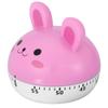 Mechanical Kitchen Timer Cute Mushroom Timer for Kids Wind Up 60 Minutes Non Cooking Timer (Pink Bunny) view 2