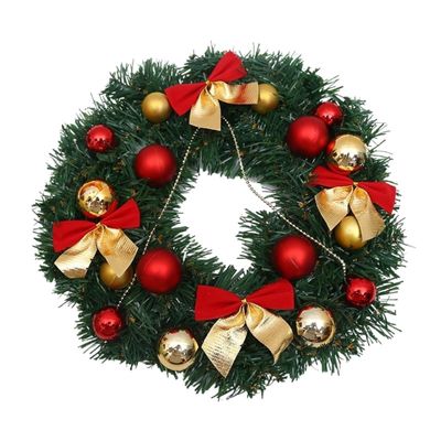 Valcla Christmas Decorations Artificial Christmas Wreath Wall Hanging with Xmas Pine Wreaths Garland for Window and Door Hangings Wreaths for Front Door Decor (Color : C, Size : 30cm)