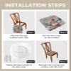 Christmas Chair Seat Covers for Dining Room Stretch Chair Seat Covers Set of 6, Chair Seat Protector Cushion Slipcovers for Kitchen Restaurant Office Shabby Chic Farmhouse Snowman Winter Snowflake view 4