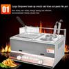 Stainless Steel Fryer, 6L/12L Gas Fryer, Professional Gas Countertop Kitchen Frying Machine, For Restaurant Home for Fried Chicken and Fries,Doublecylinder view 4