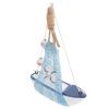 ABOOFAN Sailboat Model Decoration Elegant Nautical Tabletop Sailboat Sculpture Mediterranean Style Design for Living Room Bedroom House Unique Home Decor view 1