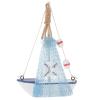ABOOFAN Sailboat Model Decoration Elegant Nautical Tabletop Sailboat Sculpture Mediterranean Style Design for Living Room Bedroom House Unique Home Decor view 2