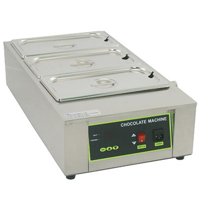 Chocolate Tempering Machine,Commercial Electric Melting Pot,Stainless Steel Chocolate Melter with Lid,Freestanding Candy Melting Pot Silver 0-95 1000W,110V-3