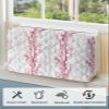 Gradation Grey Indoor Air Conditioner Cover for Window Units, Double Insulation Adjustable Waterproof Indoor AC Cover with Elastic Straps Abstract Tree Branch Forest Rose Red 25'' x 18'' x 3.5'' view 4