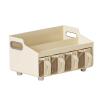 Dxcaicc Kitchen Spice Organizer, Drawer Spice with Spoon and Lid, Large Capacity Kitchen Storage Rack, 4-Cell Seasoning Storage Box with Top Table, PP Container for Salt, Sugar, Pepper view 1