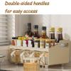 Dxcaicc Kitchen Spice Organizer, Drawer Spice with Spoon and Lid, Large Capacity Kitchen Storage Rack, 4-Cell Seasoning Storage Box with Top Table, PP Container for Salt, Sugar, Pepper view 3