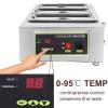 Chocolate Tempering Machine,Commercial Electric Melting Pot,Stainless Steel Chocolate Melter with Lid,Freestanding Candy Melting Pot Silver 0-95 1000W,220V-3 view 4