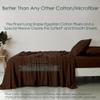 SlumberWell 4 Piece Sheet Set Queen Size, 100% Egyptian Cotton, 15 Inch Deep Pocket, Breathable Cooling & Super Soft Hotel Bed Sheets, Chocolate Solid view 4