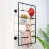 DONGYUE Rectangle Wall Mounted Holder, Black Multi-Purpose Scarf Display, for Home Clothing Retail Stores, Mall, Space Saving view 1