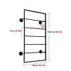 DONGYUE Rectangle Wall Mounted Holder, Black Multi-Purpose Scarf Display, for Home Clothing Retail Stores, Mall, Space Saving view 2