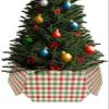 Christmas Tree Collar, Merry Christmas Tree Skirts Xmas Tree Trunk Ring Collar Box Stand Cover for Artificial Trees Base Holder Cover Festival Decor Green Red Buffalo Plaid Checkered view 1