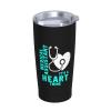 ADTEMP Medical Assistant Heart Cup 20oz Stainless Steel Straw Cover Cup, Car Cup, Coffee Cup, Cup With Cover Suitable For Cars And Offices Black view 2