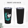 ADTEMP Medical Assistant Heart Cup 20oz Stainless Steel Straw Cover Cup, Car Cup, Coffee Cup, Cup With Cover Suitable For Cars And Offices Black view 4