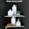 HERCHR Stainless Steel Bathroom Corner Shelves, Wall Mount Triangular Shower Corner Shelf Modern Brushed Corner Shower Caddy Organizer view 4