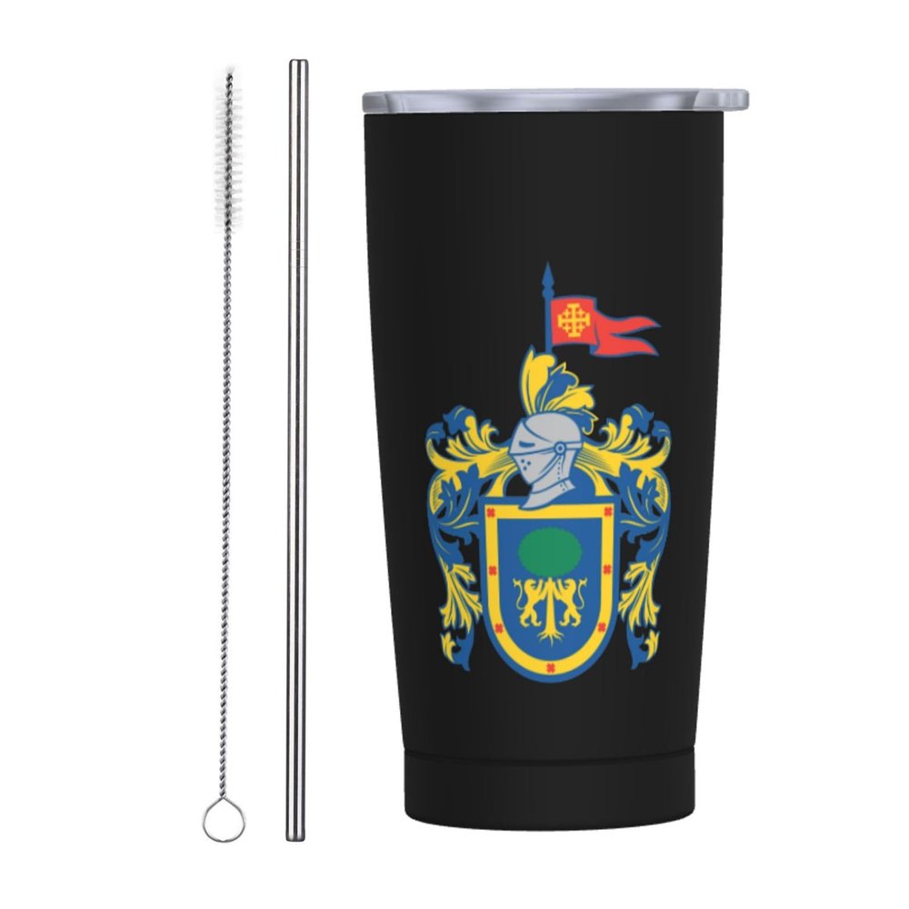 ADTEMP Jalisco Flag Cup 20oz Stainless Steel Straw Cover Cup, Car Cup, Coffee Cup, Cup With Cover Suitable For Cars And Offices Black