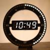 PUCHEN Pendulum Clock 12 LED Ring Round Wall Clock Digital LED Ring Round Clock Electronic Clock,Intelligent Light-Sensing Function,Large Digital Display,for Home Office view 3