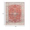 Safavieh Washable Rug Arizona Collection - 6' Square, Rust & Beige, Slip Resistant & Easy to Clean, Ideal for Living Room, Bedroom, Home Office, Dining Space (ARZ126P) view 2