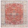 Safavieh Washable Rug Arizona Collection - 6' Square, Rust & Beige, Slip Resistant & Easy to Clean, Ideal for Living Room, Bedroom, Home Office, Dining Space (ARZ126P) view 3