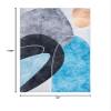 SAFAVIEH Washable Rug Malibu Collection - 6' x 9', Dark Grey & Turquoise, Slip Resistant & Easy Cleaning, Ideal for Living Room, Bedroom, Home Office, Nursery, Kids Playroom, Dining Space (MBU837G) view 2