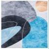 SAFAVIEH Washable Rug Malibu Collection - 6' x 9', Dark Grey & Turquoise, Slip Resistant & Easy Cleaning, Ideal for Living Room, Bedroom, Home Office, Nursery, Kids Playroom, Dining Space (MBU837G) view 3