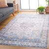 Safavieh Washable Rug Arizona Collection - 4' x 6', Ivory & Light Blue, Slip Resistant & Easy to Clean, Ideal for Foyer, Kitchen, Nursery, Office, Bedroom (ARZ128F) view 1