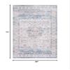 Safavieh Washable Rug Arizona Collection - 4' x 6', Ivory & Light Blue, Slip Resistant & Easy to Clean, Ideal for Foyer, Kitchen, Nursery, Office, Bedroom (ARZ128F) view 2
