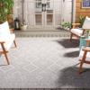 SAFAVIEH Washable Rug Outdoor Courtyard Collection - 9' x 12', Ivory & Light Grey, Non-Shedding & Easy Cleaning, Ideal for Patio, Backyard, Mudroom (CY8998-55321) view 1