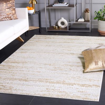 SAFAVIEH Area Rug 8x10 - Hanna Collection - Large - Grey Ivory & Beige, Modern Design, Non-Shedding & Easy Cleaning, Ideal for Living Room, Bedroom, Office, Dining Space (HAN108F)