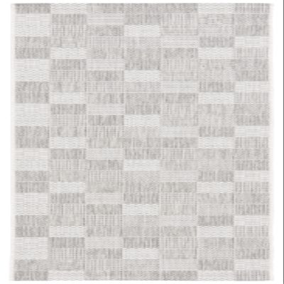 SAFAVIEH Washable Rug Outdoor Courtyard Collection - 2'2" x 8' Runner, Grey & Dark Grey, Checkered Design, Non-Shedding & Easy Cleaning, Ideal for Patio, Entryway, Mudroom, Kitchen (CY8676-55312)