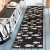 SAFAVIEH Washable Rug Outdoor Courtyard Collection - 2'3" x 22' Runner, Black & Beige, Non-Shedding & Easy Cleaning, Ideal for Patio, Entryway, Mudroom, Hallway, Kitchen (CY6012-256) view 2
