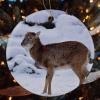 3" Round Christmas Ornaments Mouflon Young Snow Winter Ceramic Holiday Keepsake Decor Christmas Tree Decoration Xmas New Year Festival Wedding Newlywed Gift Birthday Party Favor Bauble view 4