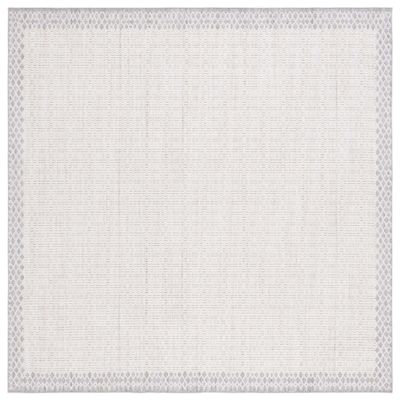 Martha Stewart x SAFAVIEH Area Rug Collection - 6'7" Square, Ivory & Grey, Non-Shedding & Easy Cleaning, Ideal for Living Room, Bedroom, Office, Dining Space (MSR1904A)