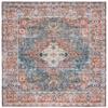 Safavieh Washable Rug Arizona Collection - 6' Square, Rust & Blue Green, Slip Resistant & Easy to Clean, Ideal for Living Room, Bedroom, Home Office, Dining Space (ARZ126R) view 2