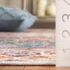 Safavieh Washable Rug Arizona Collection - 6' Square, Rust & Blue Green, Slip Resistant & Easy to Clean, Ideal for Living Room, Bedroom, Home Office, Dining Space (ARZ126R) view 4