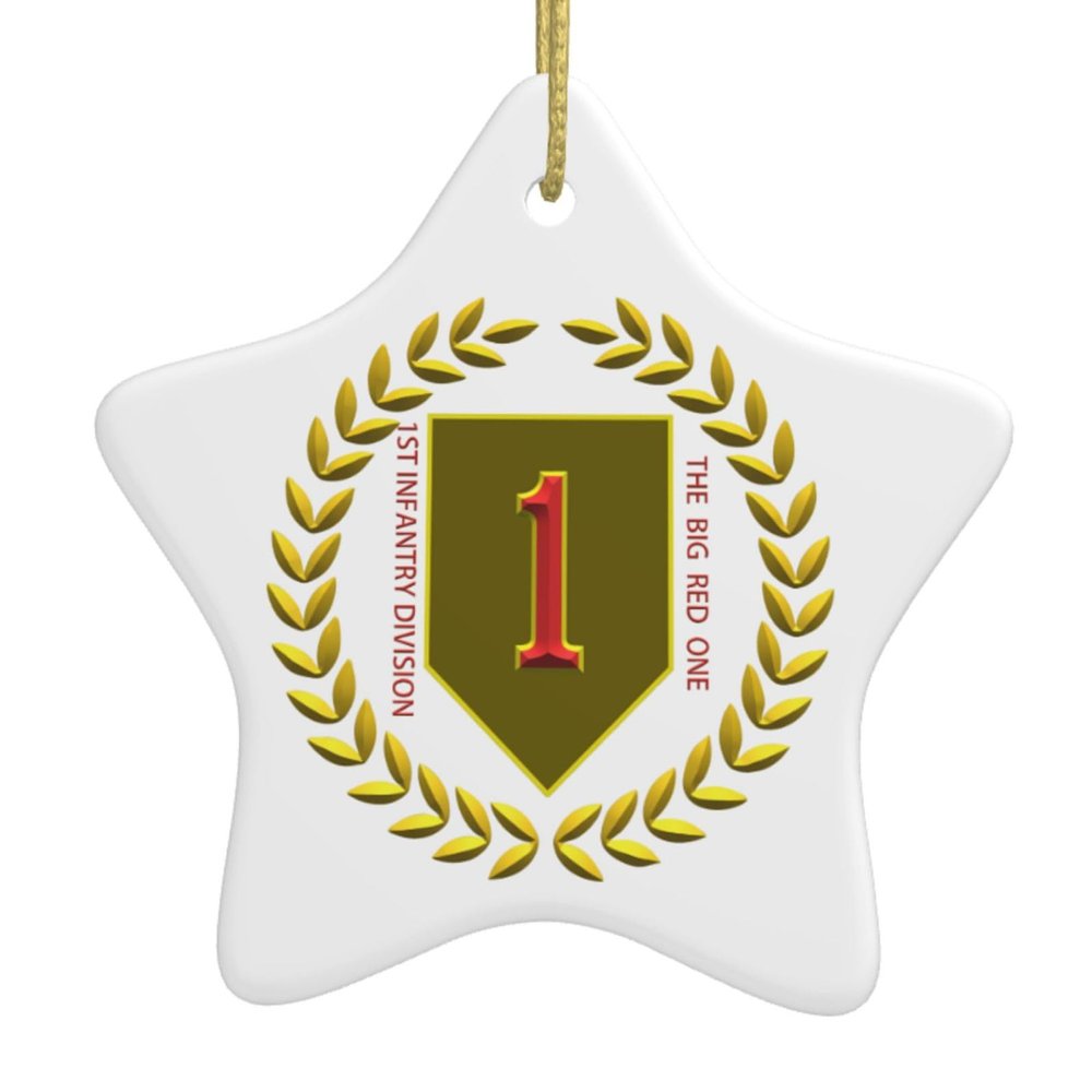 1st Infantry Division Christmas Ornaments Decoration Commemorative Plaque 3.1 in