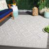 SAFAVIEH Washable Rug Outdoor Courtyard Collection - 4' x 5'7", Ivory & Light Grey, Non-Shedding & Easy Cleaning, Ideal for Patio, Backyard, Mudroom (CY8998-55321) view 1