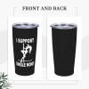 ADTEMP I Support Single Moms Cup 20oz Stainless Steel Straw Cover Cup, Car Cup, Coffee Cup, Cup With Cover Suitable For Cars And Offices Black view 4