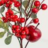 Factory Direct Craft Artificial Apples Berries and Leaves Picks Set of 3 for Christmas Arrangements and Holiday Decorating - 11 Inches High view 4