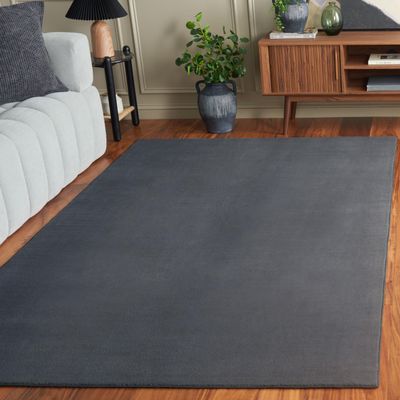 SAFAVIEH Washable Rug Loft Collection - 4' x 6', Dark Grey, Slip Resistant & Easy Cleaning, Ideal for Living Room, Bedroom, Home Office, Nursery, Kids Playroom, Dining Space (LFT315H)