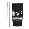 ADTEMP Gas, Grass Or Ass Nobody Rides For Free Funny Cup 20oz Stainless Steel Straw Cover Cup, Car Cup, Coffee Cup, Cup With Cover Suitable For Cars And Offices Black view 1