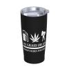 ADTEMP Gas, Grass Or Ass Nobody Rides For Free Funny Cup 20oz Stainless Steel Straw Cover Cup, Car Cup, Coffee Cup, Cup With Cover Suitable For Cars And Offices Black view 2